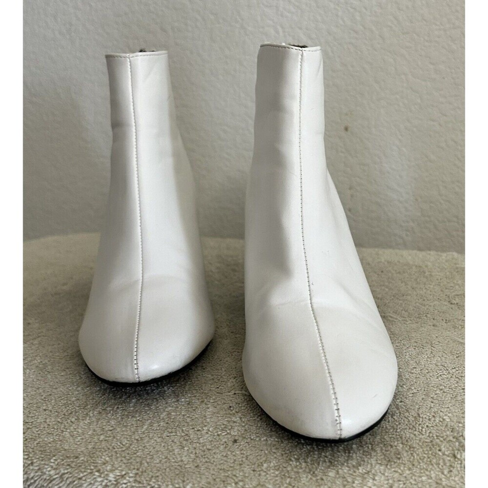 Truffle Collection Women's Size 7 White Snake Skin Block Ankle Boots - Picture 4 of 13